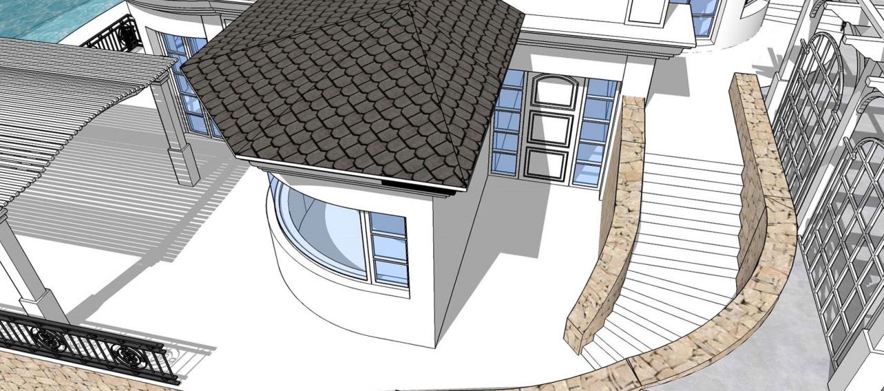 Plot with a Project of a  Modern style Villa in Los Flamingos