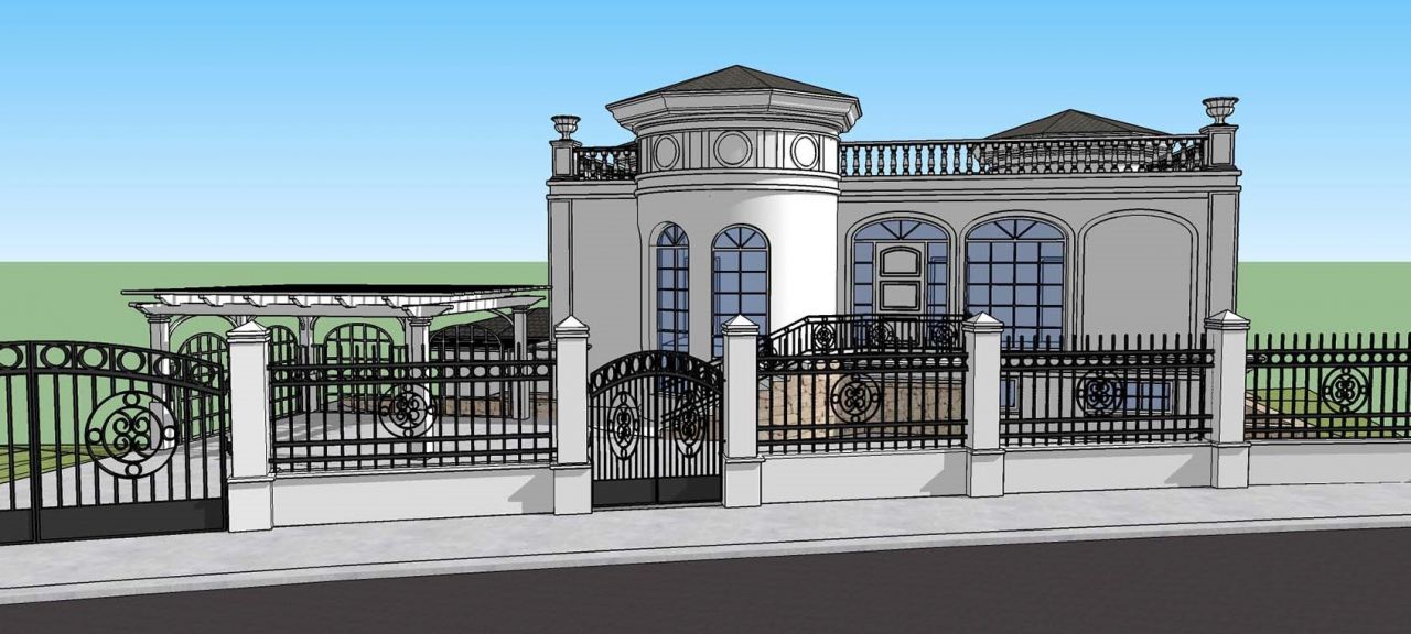 Plot with a Project of a  Modern style Villa in Los Flamingos